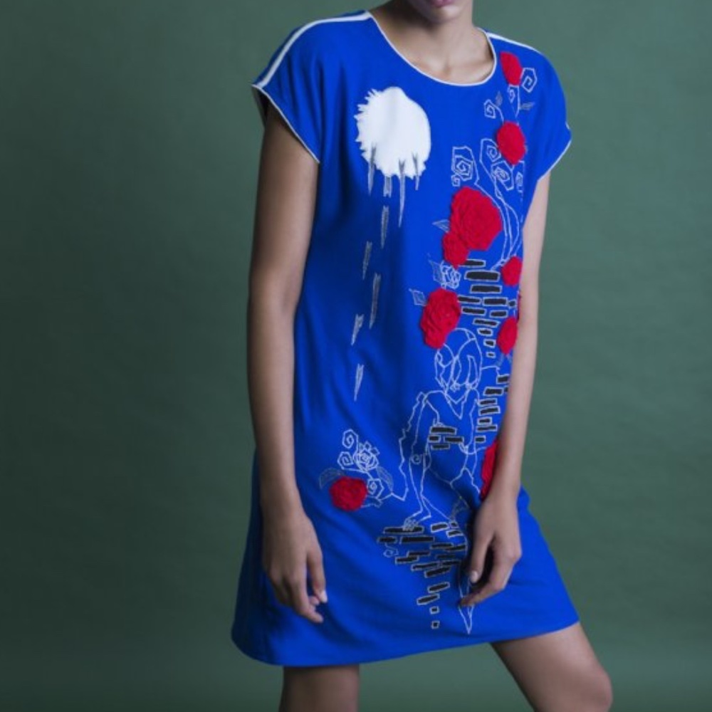 Ekam Dress with Floral Artwork